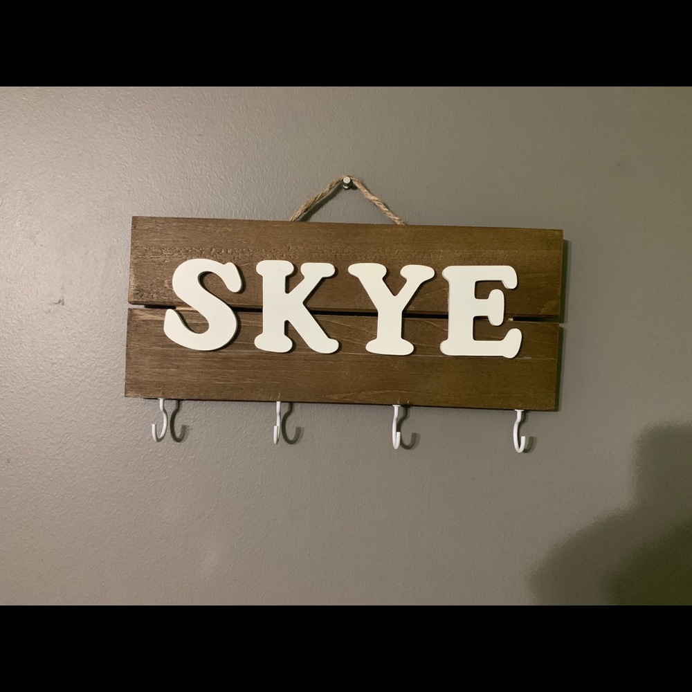12” Custom Dog leash Holder or Key holder